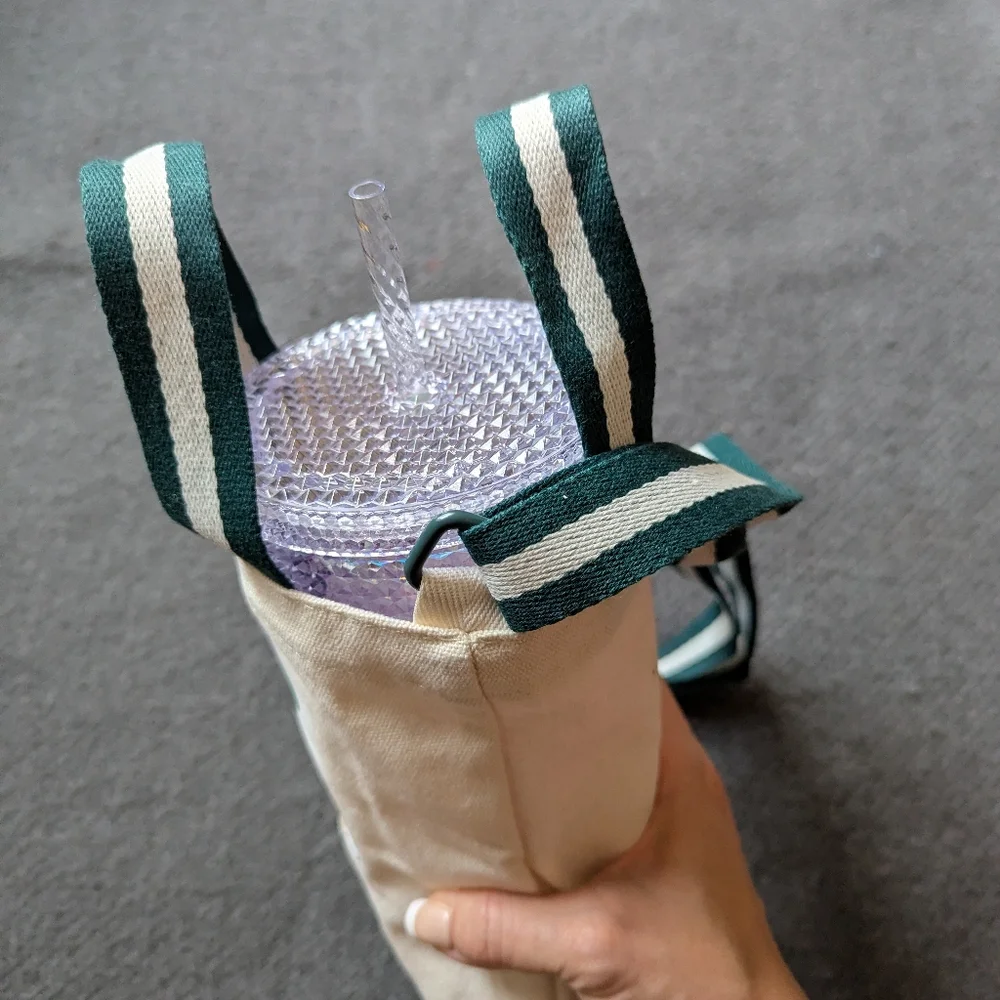 Starbucks Asia Mofusand kitty canvas cup carrier BNWT - Picture 4 of 9